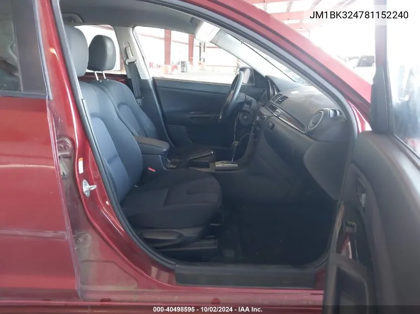 JM1BK324781152240 2008 Mazda Mazda3 S Touring