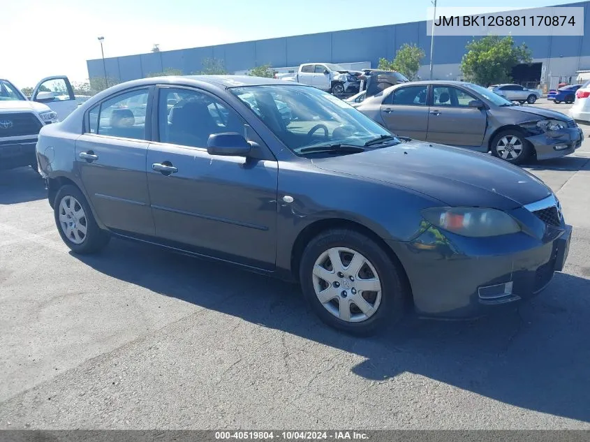 JM1BK12G881170874 2008 Mazda Mazda3 I Sport