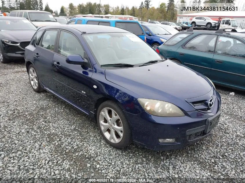 JM1BK344381154631 2008 Mazda Mazda3 S Sport