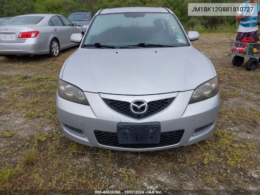 JM1BK12G881810727 2008 Mazda 3 I