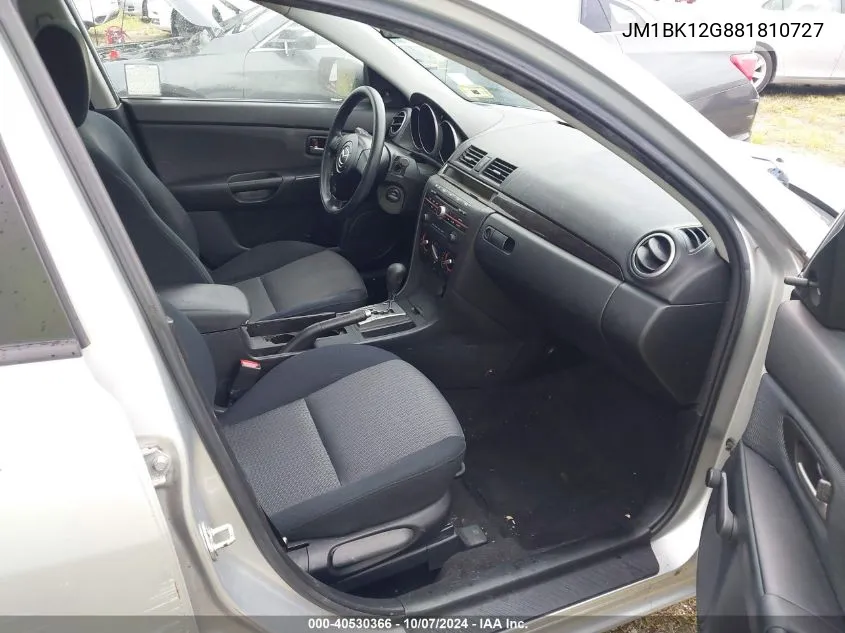 JM1BK12G881810727 2008 Mazda 3 I