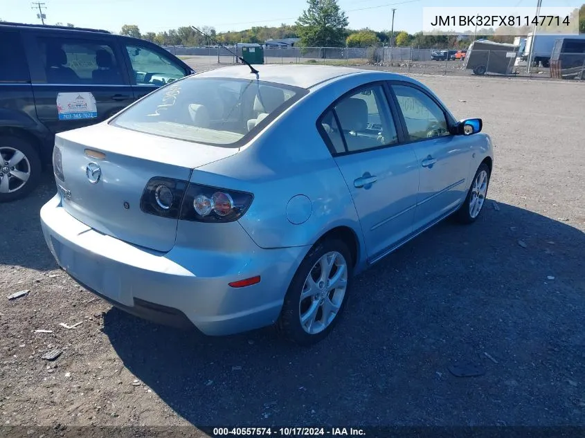 JM1BK32FX81147714 2008 Mazda Mazda3 I Touring Value