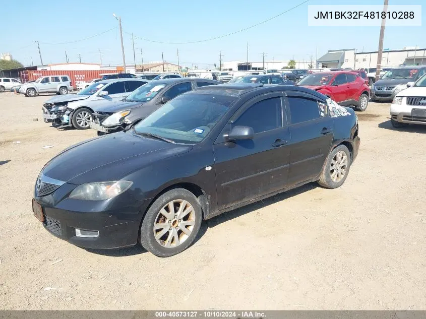 2008 Mazda Mazda3 I VIN: JM1BK32F481810288 Lot: 40573127