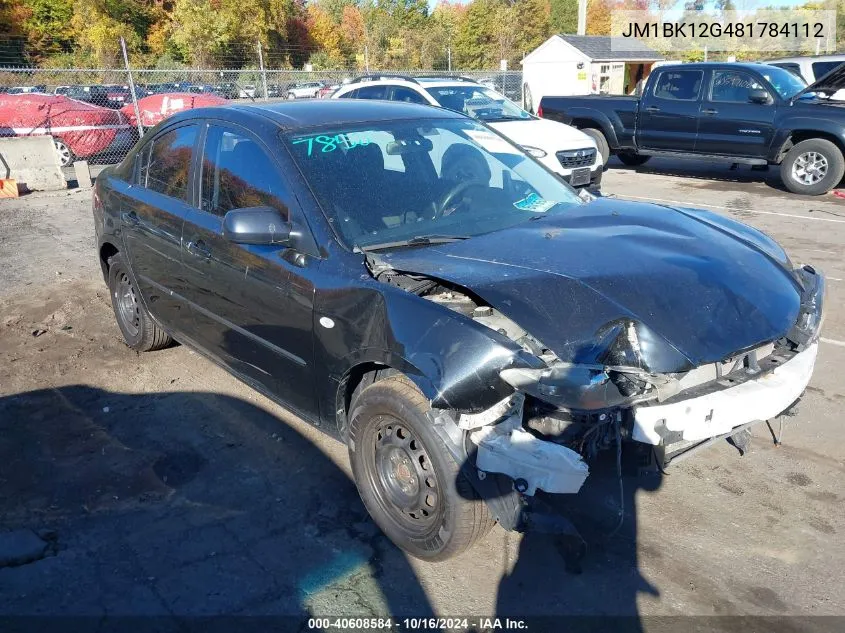 2008 Mazda Mazda3 I Sport VIN: JM1BK12G481784112 Lot: 40608584