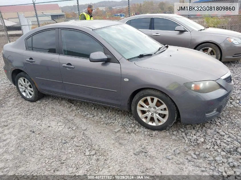 2008 Mazda 3 I VIN: JM1BK32G081809860 Lot: 40727782