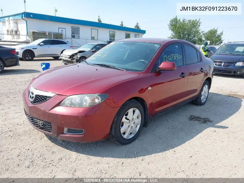 2009 Mazda 3 I VIN: JM1BK32F091223670 Lot: 12078303