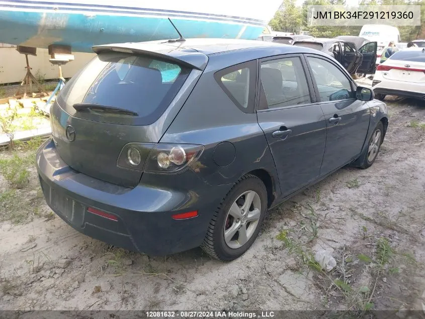 JM1BK34F291219360 2009 Mazda Mazda3