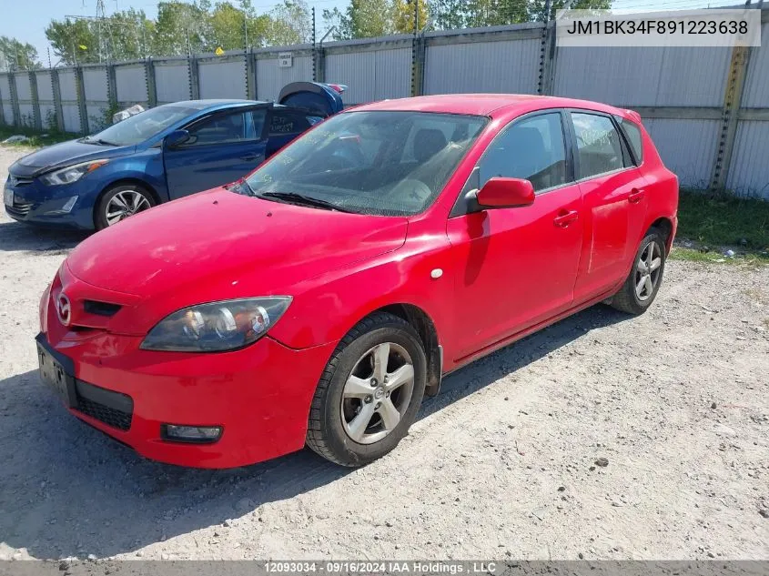 JM1BK34F891223638 2009 Mazda Mazda3