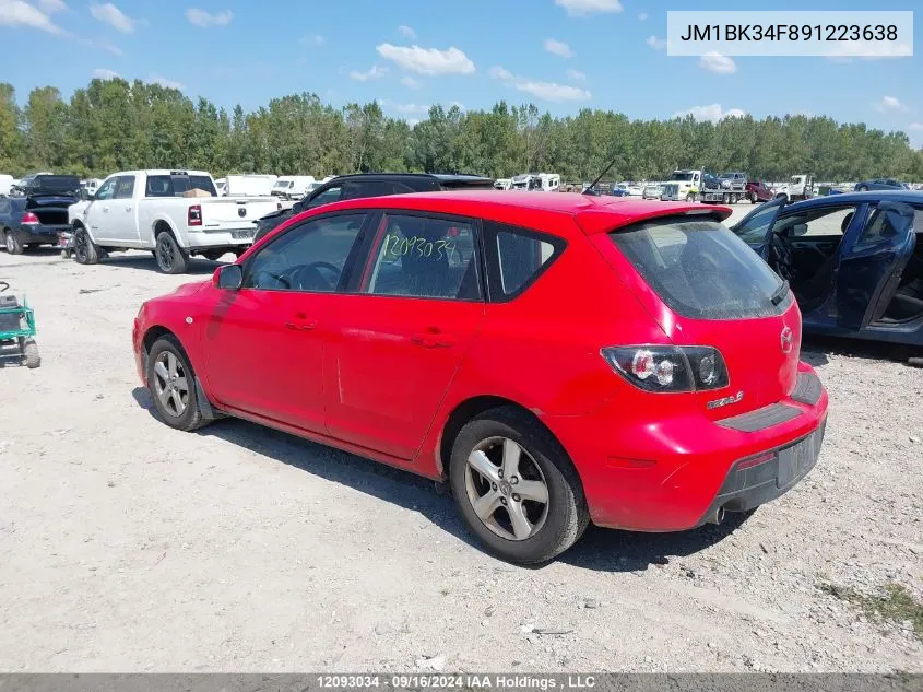 JM1BK34F891223638 2009 Mazda Mazda3