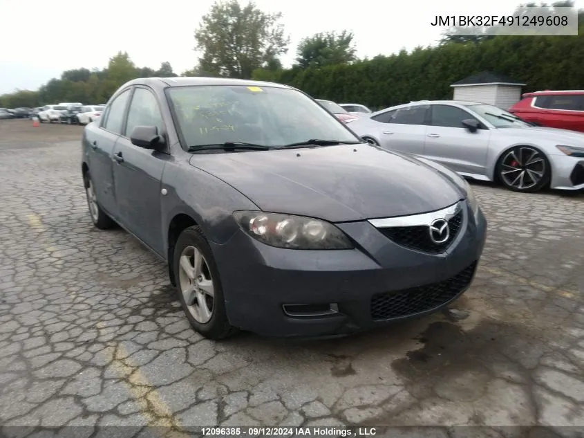 2009 Mazda Mazda3 VIN: JM1BK32F491249608 Lot: 12096385