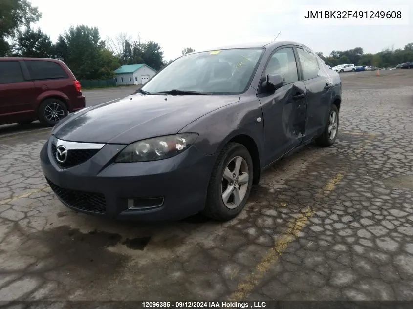 2009 Mazda Mazda3 VIN: JM1BK32F491249608 Lot: 12096385