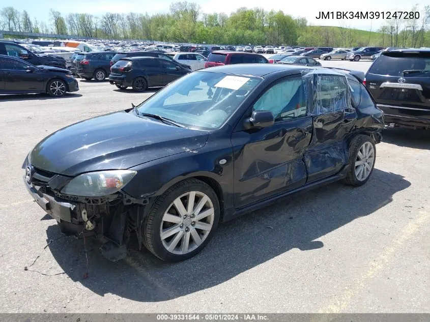 2009 Mazda Mazdaspeed3 Grand Touring VIN: JM1BK34M391247280 Lot: 39331544