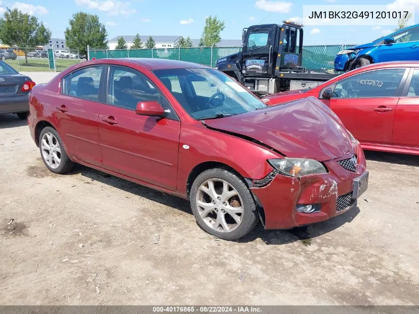 2009 Mazda Mazda3 I VIN: JM1BK32G491201017 Lot: 40176865