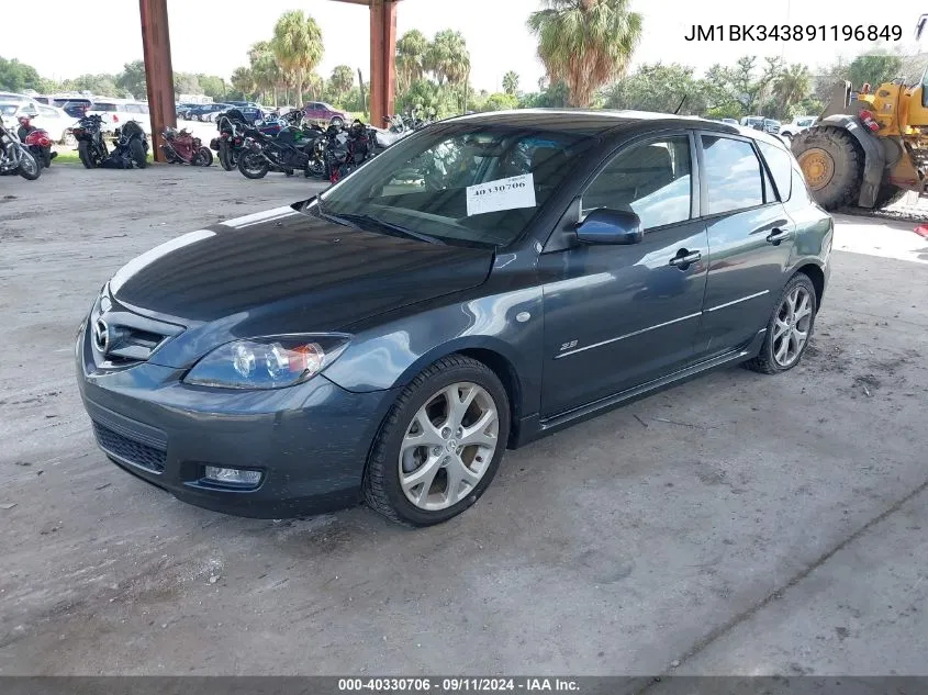 JM1BK343891196849 2009 Mazda Mazda3 S Sport