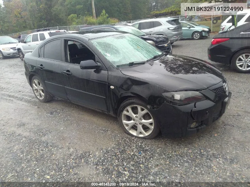 2009 Mazda 3 I VIN: JM1BK32F191224990 Lot: 40345200