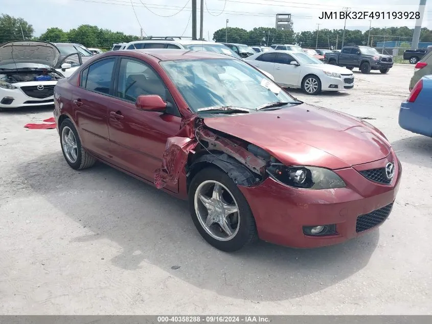 2009 Mazda Mazda3 I VIN: JM1BK32F491193928 Lot: 40358288