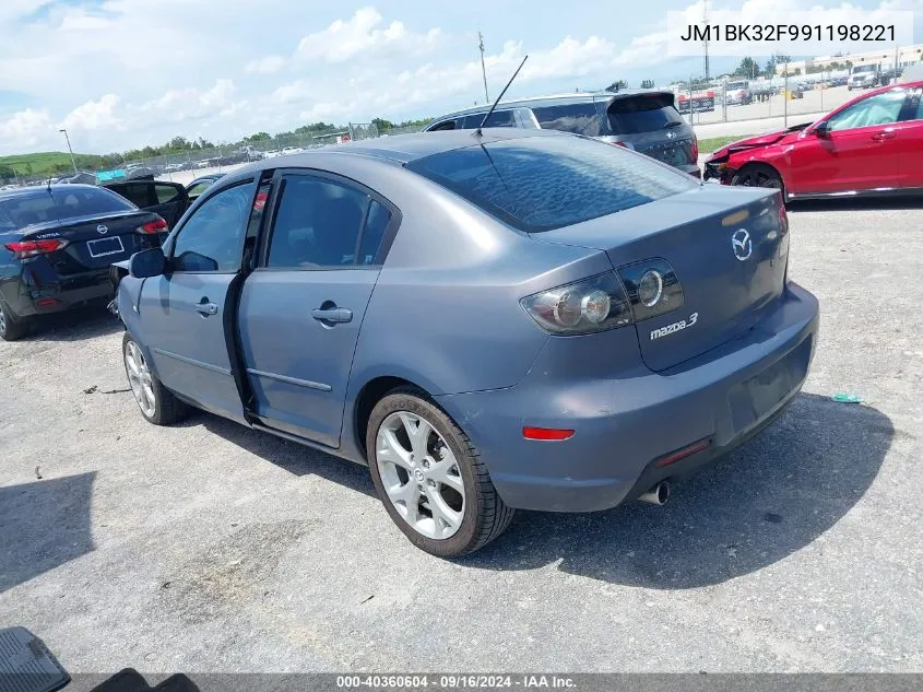 2009 Mazda Mazda3 I VIN: JM1BK32F991198221 Lot: 40360604