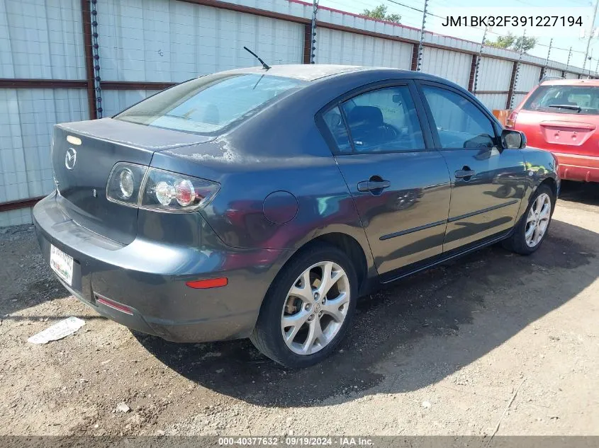 2009 Mazda Mazda3 I VIN: JM1BK32F391227194 Lot: 40377632