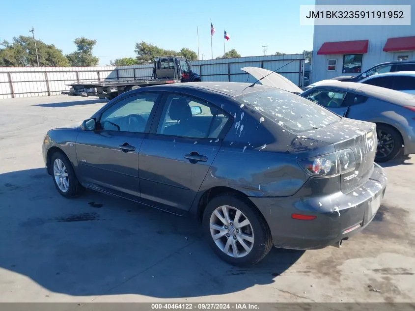 JM1BK323591191952 2009 Mazda Mazda3 S Sport