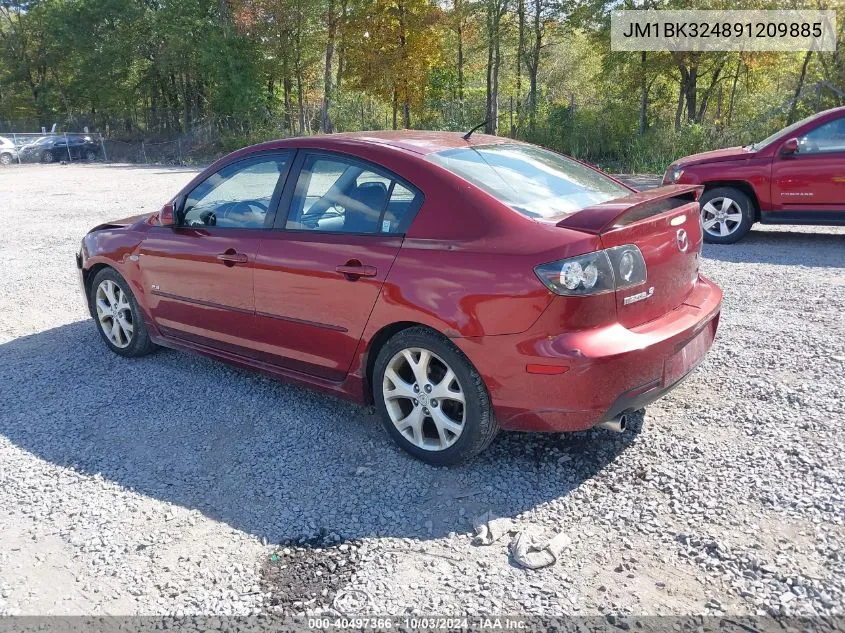 2009 Mazda Mazda3 S Grand Touring VIN: JM1BK324891209885 Lot: 40497366