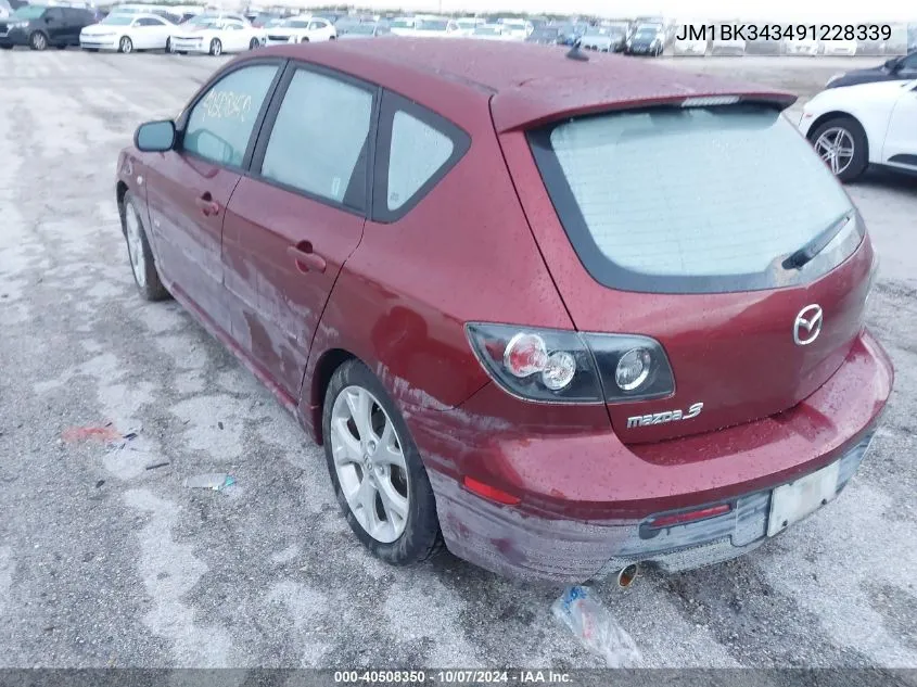 JM1BK343491228339 2009 Mazda Mazda3 S Sport