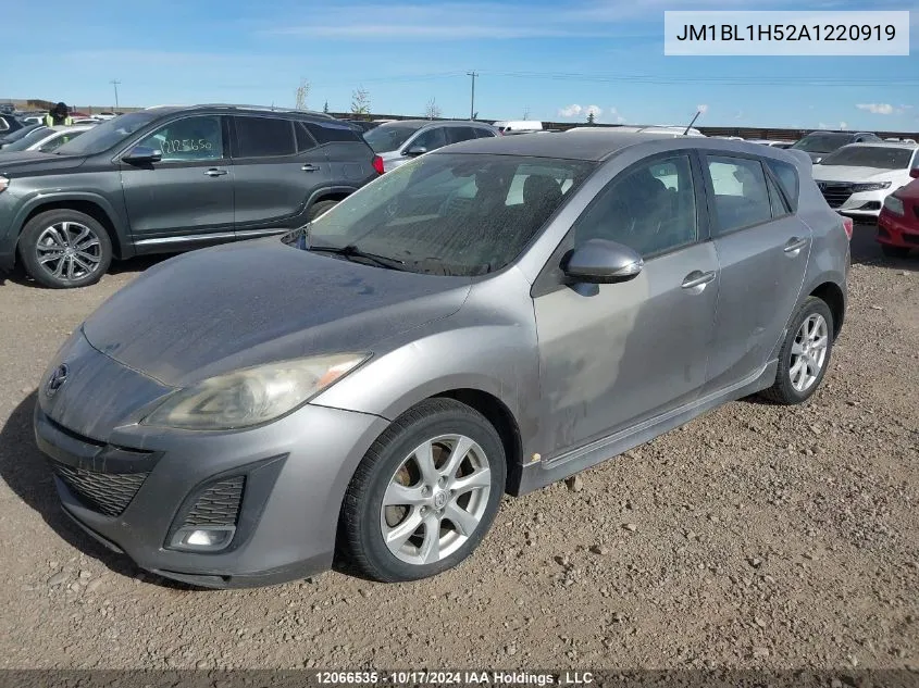 2010 Mazda Mazda3 VIN: JM1BL1H52A1220919 Lot: 12066535