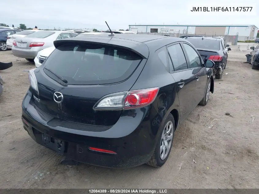 2010 Mazda Mazda3 VIN: JM1BL1HF6A1147577 Lot: 12084389