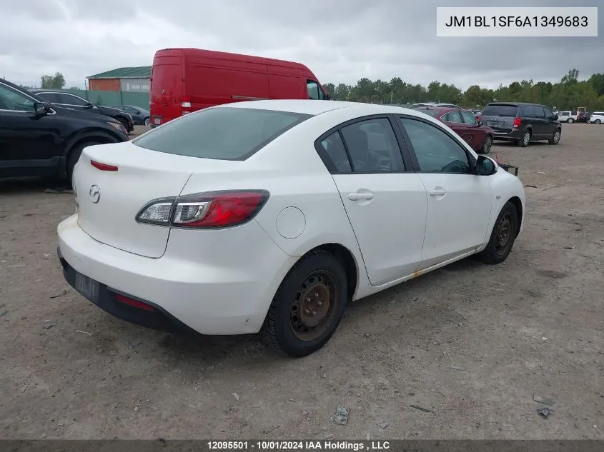 2010 Mazda Mazda3 VIN: JM1BL1SF6A1349683 Lot: 12095501