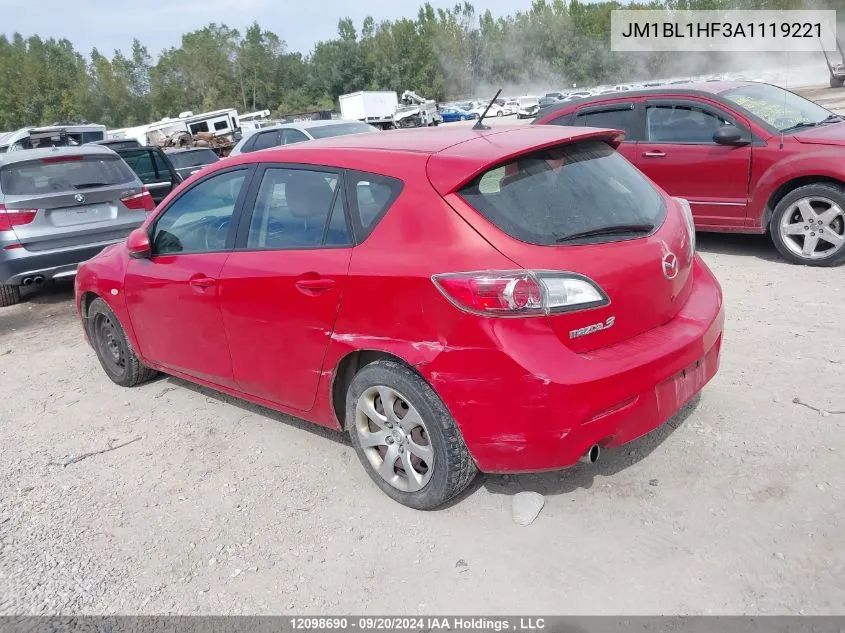 JM1BL1HF3A1119221 2010 Mazda Mazda3