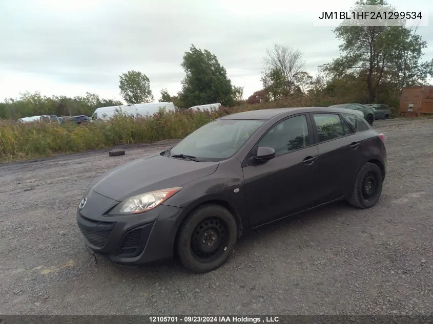 2010 Mazda Mazda3 VIN: JM1BL1HF2A1299534 Lot: 12105701