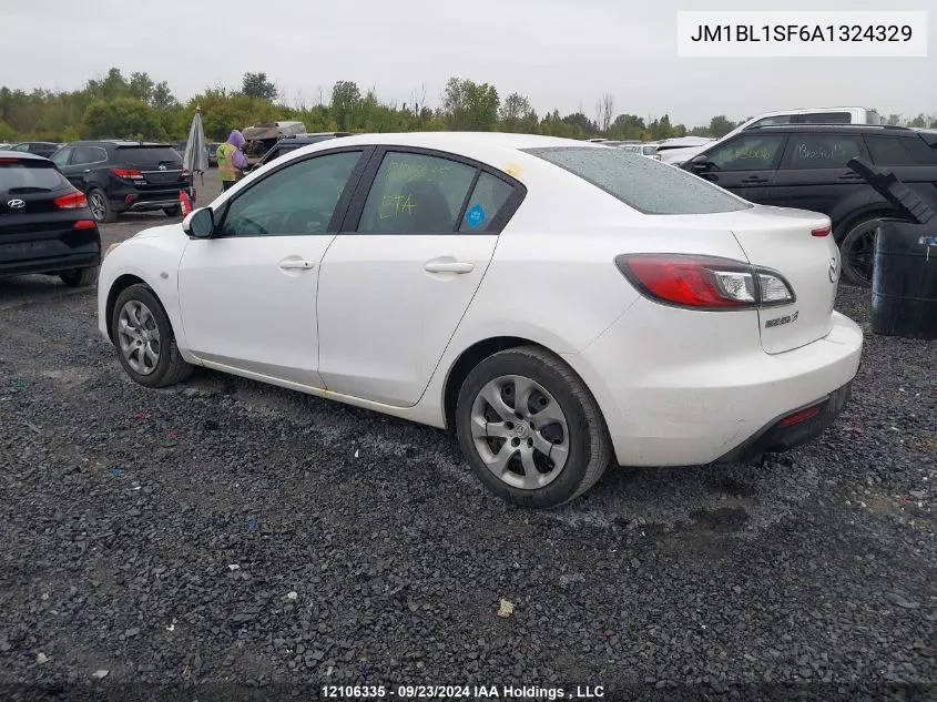 2010 Mazda Mazda3 VIN: JM1BL1SF6A1324329 Lot: 12106335