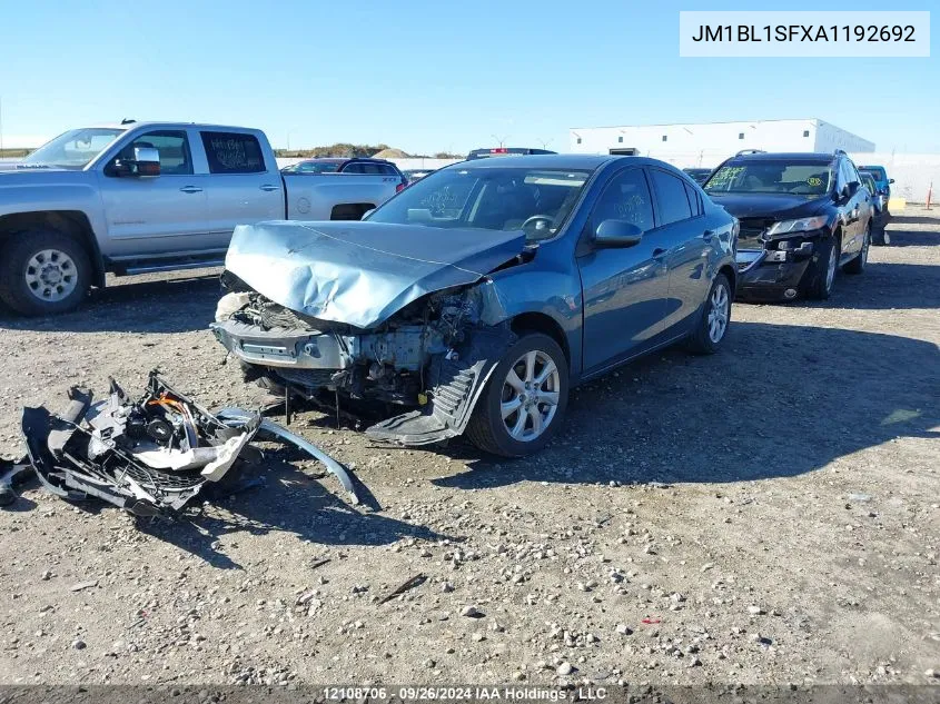 2010 Mazda Mazda3 VIN: JM1BL1SFXA1192692 Lot: 12108706