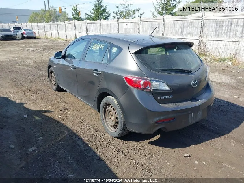 2010 Mazda 3 I VIN: JM1BL1HF8A1351006 Lot: 12116774