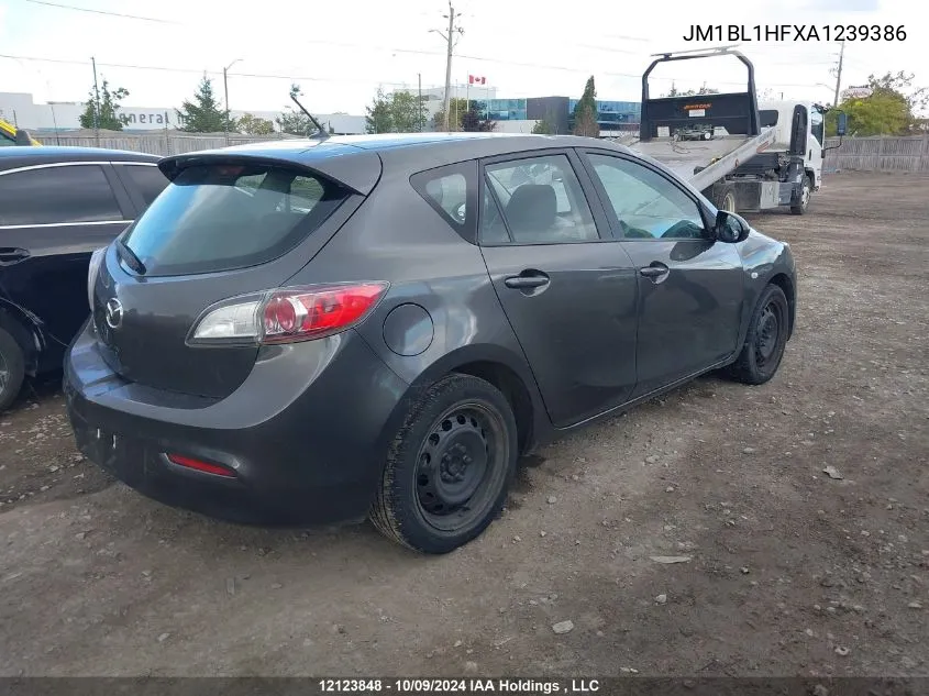 2010 Mazda Mazda3 VIN: JM1BL1HFXA1239386 Lot: 12123848