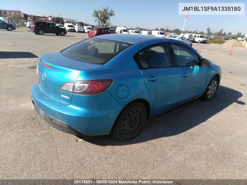 JM1BL1SF9A1335180 2010 Mazda Mazda3 Gs