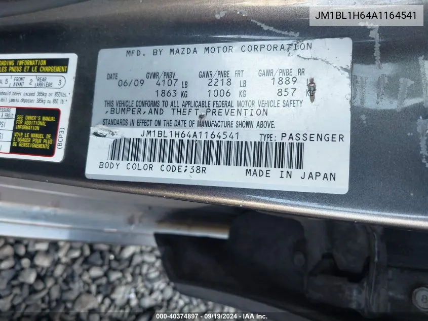 JM1BL1H64A1164541 2010 Mazda Mazda3 S Sport