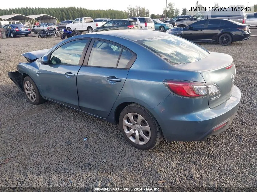 JM1BL1SGXA1165243 2010 Mazda Mazda3 I Sport