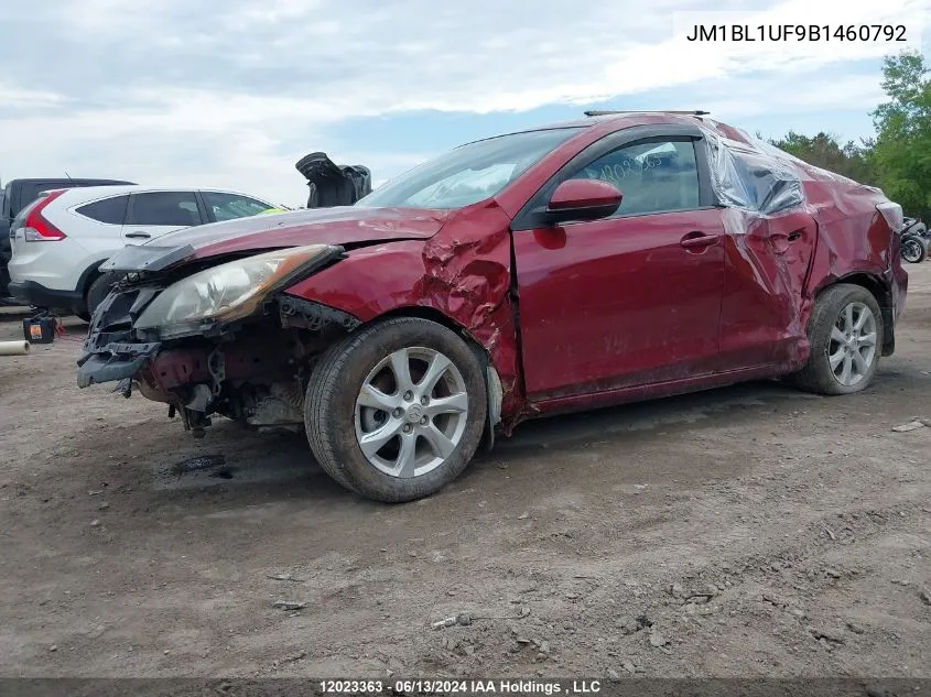 2011 Mazda Mazda3 VIN: JM1BL1UF9B1460792 Lot: 12023363