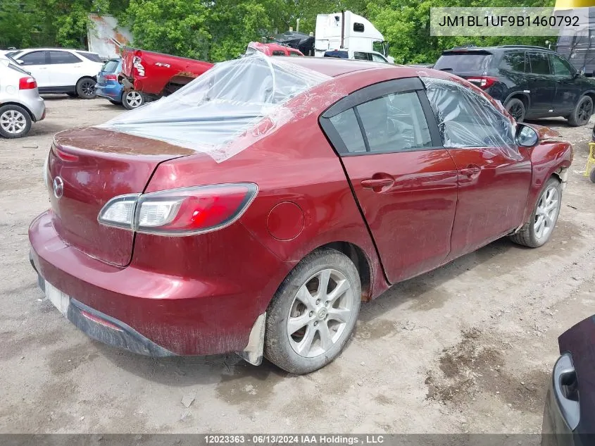 2011 Mazda Mazda3 VIN: JM1BL1UF9B1460792 Lot: 12023363