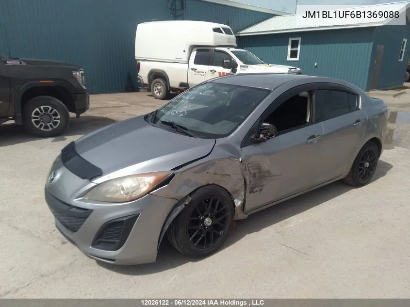 2011 Mazda Mazda3 VIN: JM1BL1UF6B1369088 Lot: 12025122