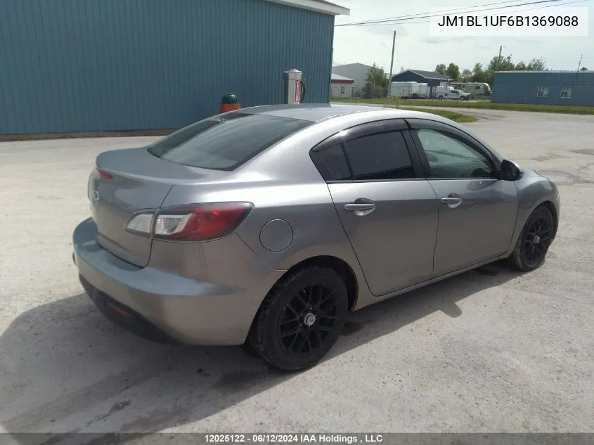 2011 Mazda Mazda3 VIN: JM1BL1UF6B1369088 Lot: 12025122