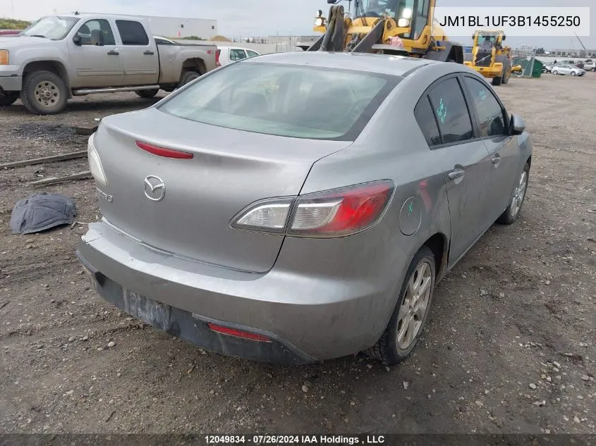 2011 Mazda Mazda3 VIN: JM1BL1UF3B1455250 Lot: 12049834