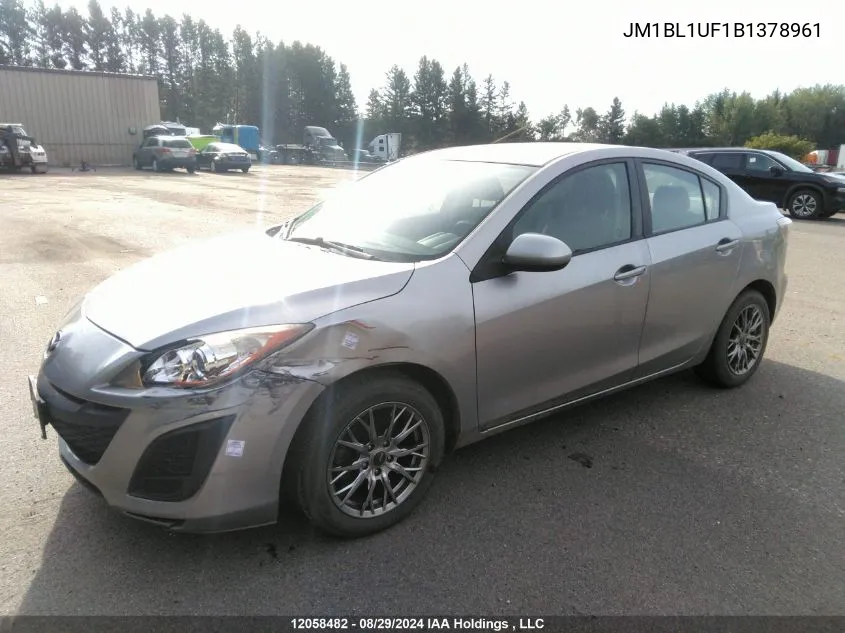 2011 Mazda 3 I VIN: JM1BL1UF1B1378961 Lot: 12058482