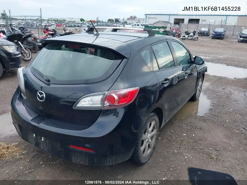 2011 Mazda 3 VIN: JM1BL1KF6B1455228 Lot: 12061578