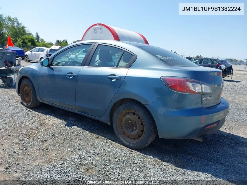 2011 Mazda Mazda3 VIN: JM1BL1UF9B1382224 Lot: 12064024