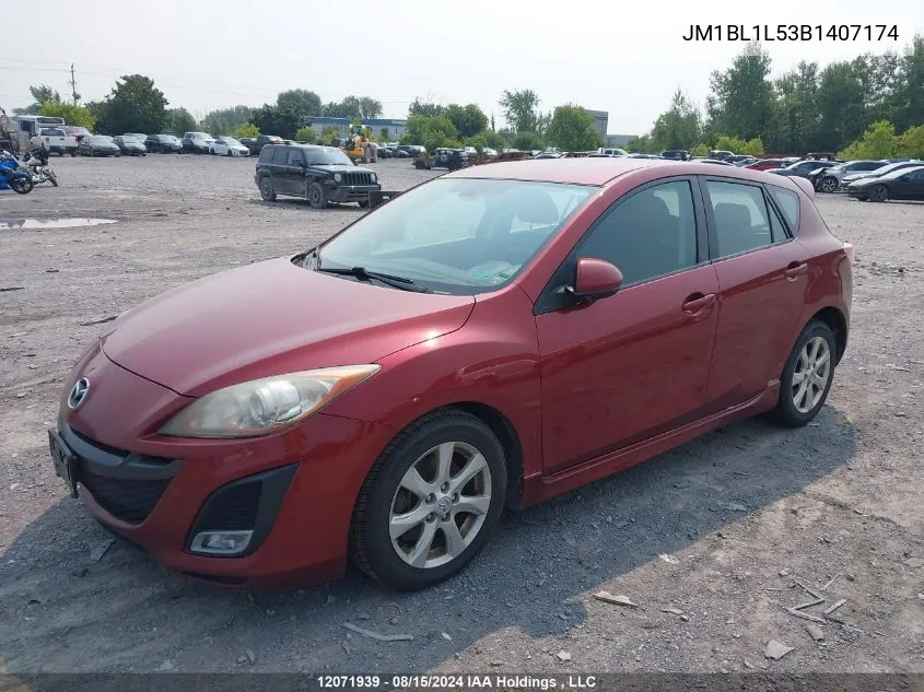 2011 Mazda Mazda3 VIN: JM1BL1L53B1407174 Lot: 12071939