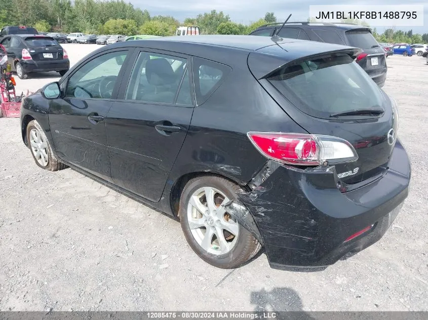 2011 Mazda Mazda3 VIN: JM1BL1KF8B1488795 Lot: 12085475