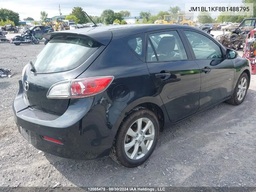 2011 Mazda Mazda3 VIN: JM1BL1KF8B1488795 Lot: 12085475