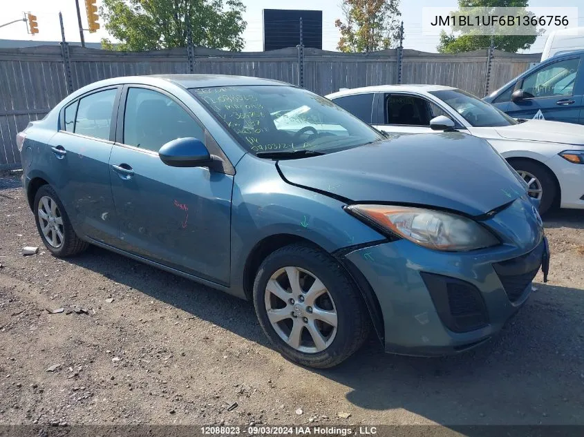 JM1BL1UF6B1366756 2011 Mazda Mazda3