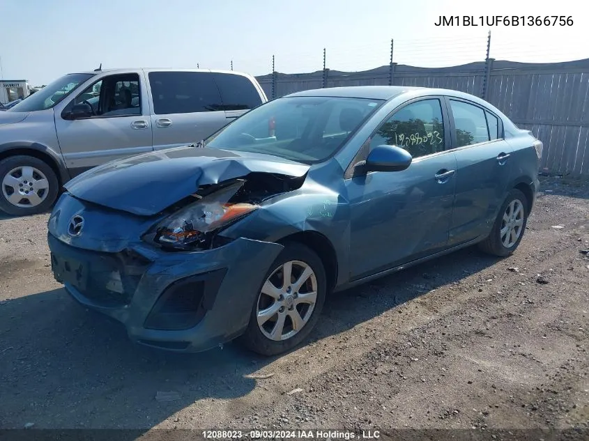 JM1BL1UF6B1366756 2011 Mazda Mazda3